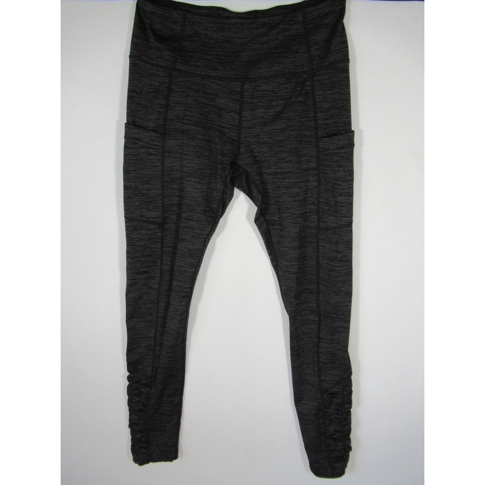 Mondetta Leggings Women Small Black/Gray Pockets Ruched